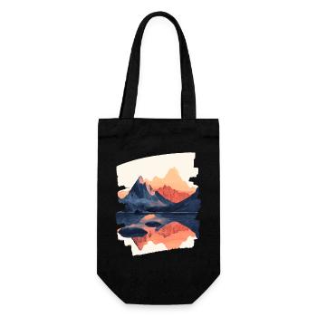 Mountains Climbing Climbers Hiking - Gift Bag for Bottles - black - Front