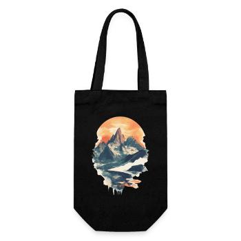 Mountains Climbing Climbers Hiking - Gift Bag for Bottles - black - Front