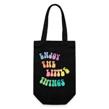 Enjoy the little things - Gift idea - Gift - Gift Bag for Bottles - black - Front