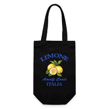 Lemon Zitrone Italia - Geschenkbeutel für Flaschen - Schwarz - Vorne