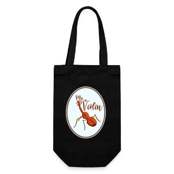 My Little Violin Ant - Violin Violin Violin - Gift Bag for Bottles - black - Front