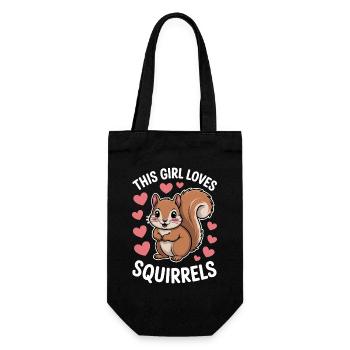 Écureuil disant drôle drôle d’écureuil cadeau - Sac à bouteille - noir - Devant