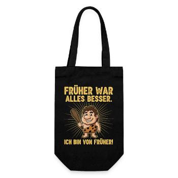 Everything was better in the past! - Gift Bag for Bottles - black - Front