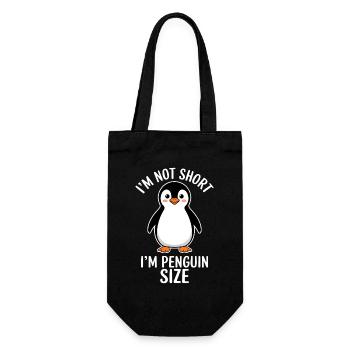 Pinguin Spruch Lustige Pinguine Geschenk - Geschenkbeutel für Flaschen - Schwarz - Vorne