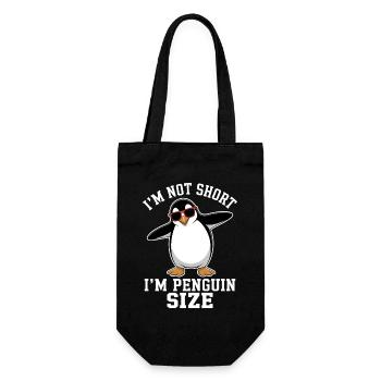Pinguin Spruch Lustige Pinguine Geschenk - Geschenkbeutel für Flaschen - Schwarz - Vorne