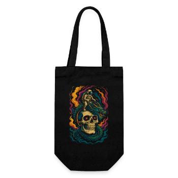 Astronaute chevauchant Dragon Crâne cosmique Art - Sac à bouteille - noir - Devant
