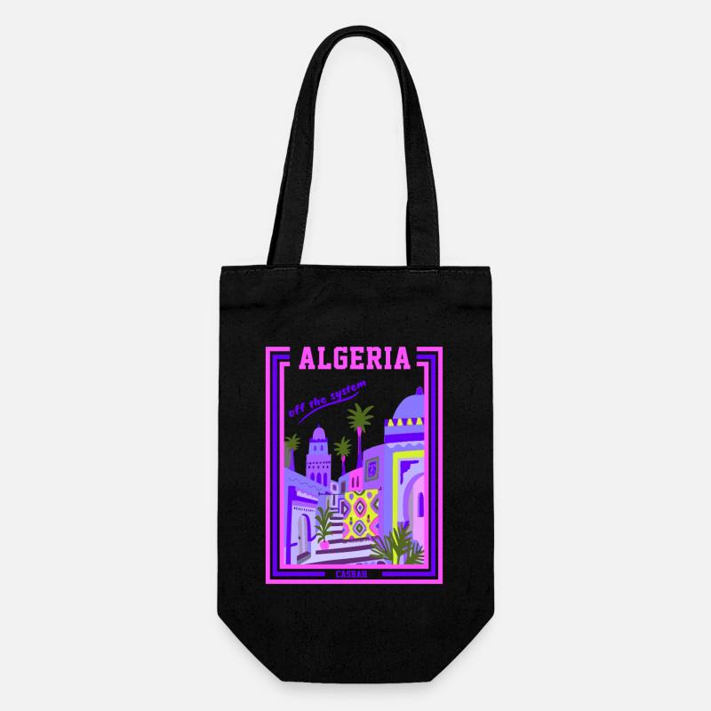 algeria casbah - Sac à bouteille - noir