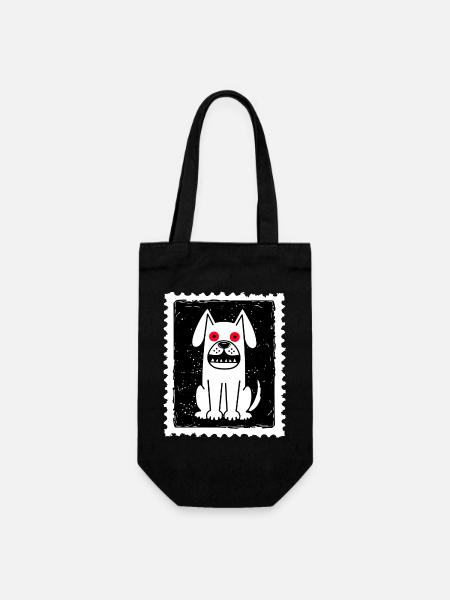 Geister Hund - Geschenkbeutel für Flaschen - Schwarz