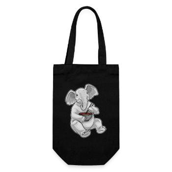 Elefant Koch Ramen Kochen - Geschenkbeutel für Flaschen - Schwarz - Vorne