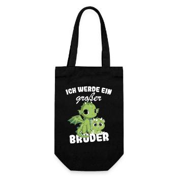 Nachwuchs Verkünden | Ich Werde Großer Bruder 2027 - Geschenkbeutel für Flaschen - Schwarz - Vorne