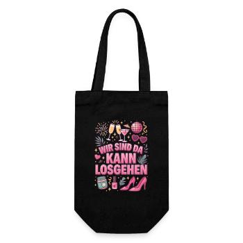 Junggesellinnenabschied Team Bride Party Crew - Geschenkbeutel für Flaschen - Schwarz - Vorne