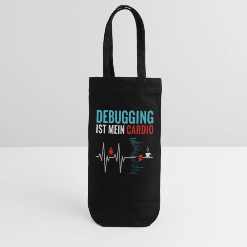 Debugging is my cardio - programmer nerd Gift Bag for Bottles