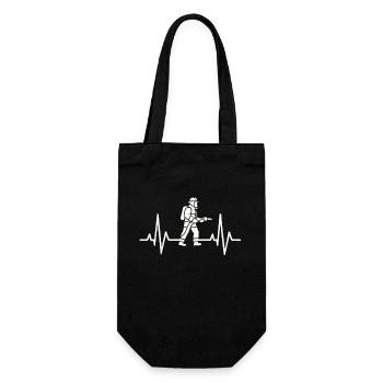 Fire brigade heartbeat – firefighters in action - Gift Bag for Bottles - black - Front