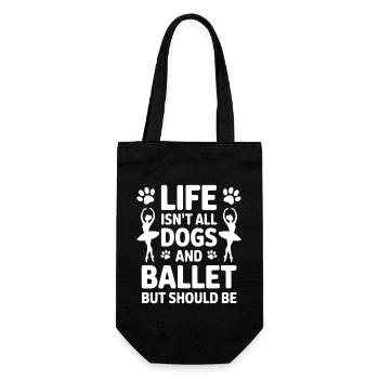 Ballet Saying Ballerina Funny Ballet Gift - Gift Bag for Bottles - black - Front