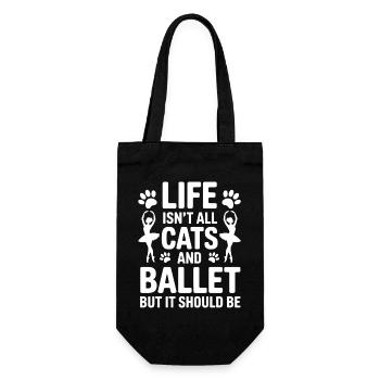 Ballett Spruch Ballerina Lustiges Ballett Geschenk - Geschenkbeutel für Flaschen - Schwarz - Vorne