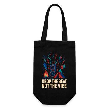  Drop the Beat, Not the Vibe - Gift Bag for Bottles - black - Front