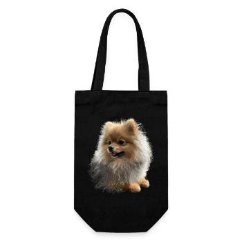 Pomeranian Pomeranian Pom Sweet German Spitz - Gift Bag for Bottles - black - Front