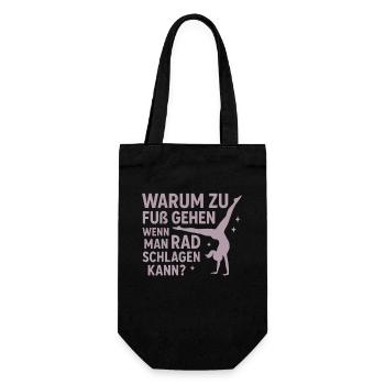 Pourquoi marcher – Radschlag Turnspruch - Sac à bouteille - noir - Devant