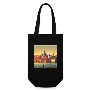 La Valette à Malte : ville portuaire méditerranéenne rétro - Sac à bouteille - noir - Devant