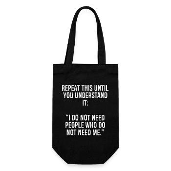 repeat this until you understand it I do not ne - Geschenkbeutel für Flaschen - Schwarz - Vorne