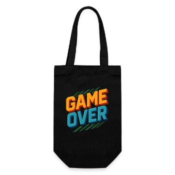 Game Over - Conception de joueur rétro - Sac à bouteille - noir - Devant
