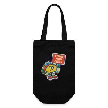 Protest Taco Against Diets - Gift Bag for Bottles - black - Front