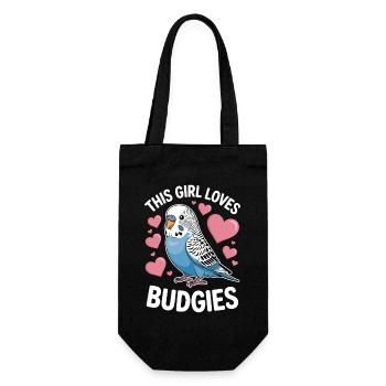 Budgie Saying Funny Budgie Gift - Gift Bag for Bottles - black - Front