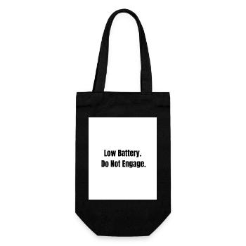 Low Battery – Social Mode Off - Sac à bouteille - noir - Devant