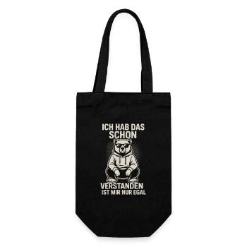 I got it – I just don't care | Funny - Gift Bag for Bottles - black - Front