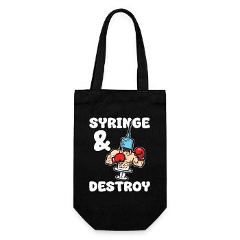 SYRINGE AND DESTROY - NURSE GIFT - Gift Bag for Bottles - black - Front