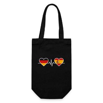 Germany Spain Heartbeat - Gift Bag for Bottles - black - Front