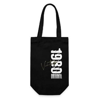 45th Birthday Original Vintage 1980 - Gift Bag for Bottles - black - Front