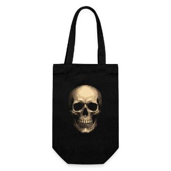 Realistic Skull – Skull Art - Gift Bag for Bottles - black - Front