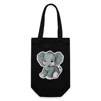 Éléphant - Sac à bouteille - noir - Devant