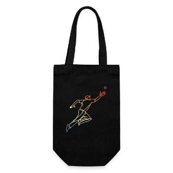 Cricketer Skizze Vintage Look - Geschenkbeutel für Flaschen - Schwarz - Vorne