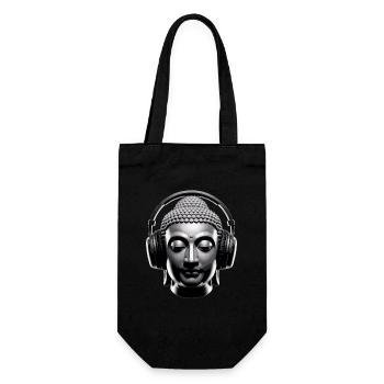 Bouddha avec casque Mindfulness Musique Boho Zen - Sac à bouteille - noir - Devant