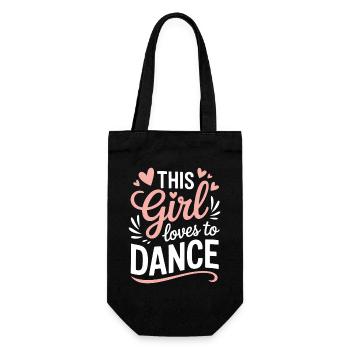 Tanzen Spruch Mädchen Tanz Lustig Tanzen Geschenk - Geschenkbeutel für Flaschen - Schwarz - Vorne