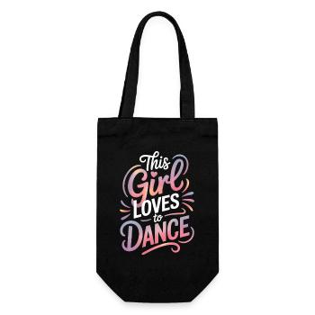 Tanzen Spruch Mädchen Tanz Lustig Tanzen Geschenk - Geschenkbeutel für Flaschen - Schwarz - Vorne