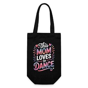Tanzen Spruch Mama Tanz Lustig Tanzen Geschenk - Geschenkbeutel für Flaschen - Schwarz - Vorne