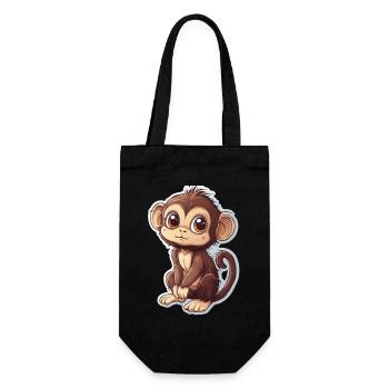 Singe Mignon Singe Cadeau pour les fans de Singe - Sac à bouteille - noir - Devant