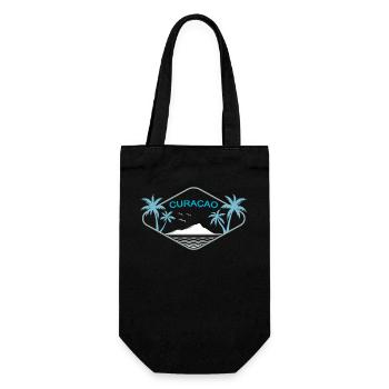 Insigne de rêve de l’île de Curaçao Logo des palmiers caribéens - Sac à bouteille - noir - Devant