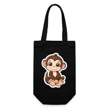 Singe Mignon Singe Cadeau pour les fans de Singe - Sac à bouteille - noir - Devant