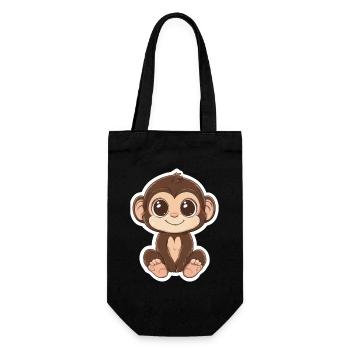 Singe Mignon Singe Cadeau pour les fans de Singe - Sac à bouteille - noir - Devant