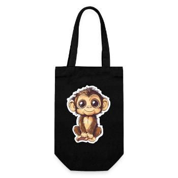 Singe Mignon Singe Cadeau pour les fans de Singe - Sac à bouteille - noir - Devant