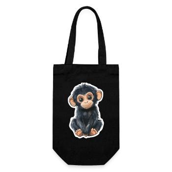 Singe Mignon Singe Cadeau pour les fans de Singe - Sac à bouteille - noir - Devant