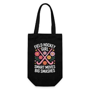 Field Hockey Saying Girl Joke Field Hockey Gift - Gift Bag for Bottles - black - Front