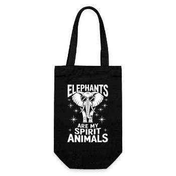 Elephant Saying Africa Funny Elephant Gift - Gift Bag for Bottles - black - Front