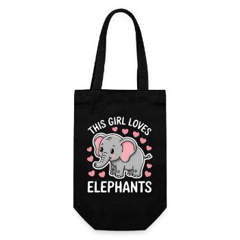 Elephant Saying Africa Funny Elephant Gift - Gift Bag for Bottles - black - Front