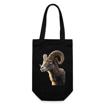Widder Mufflon Aries Wilde Schafe Männliches Schaf - Geschenkbeutel für Flaschen - Schwarz - Vorne