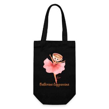 Funny Ballerina Cappuccina Italian Brainrot Meme - Gift Bag for Bottles - black - Front
